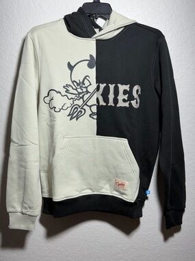 Cookies Two-Tone Black and Cream Graphic Hoodie Sweatshirt